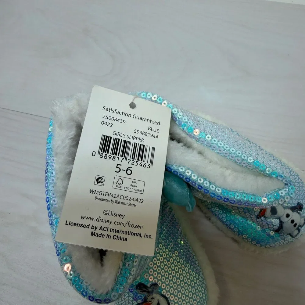 Frozen Toddler Girls Slipper Bootie Size: 5/6 New with Tags w/Free shipping NWT‎